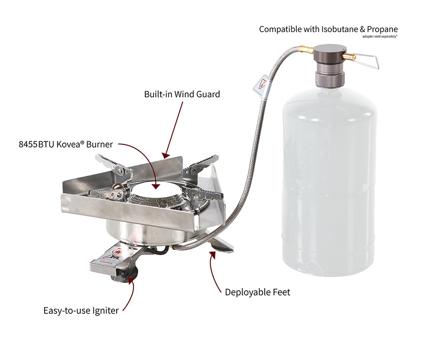 Disco Series Camping Grill Propane or Campfire Cooking System